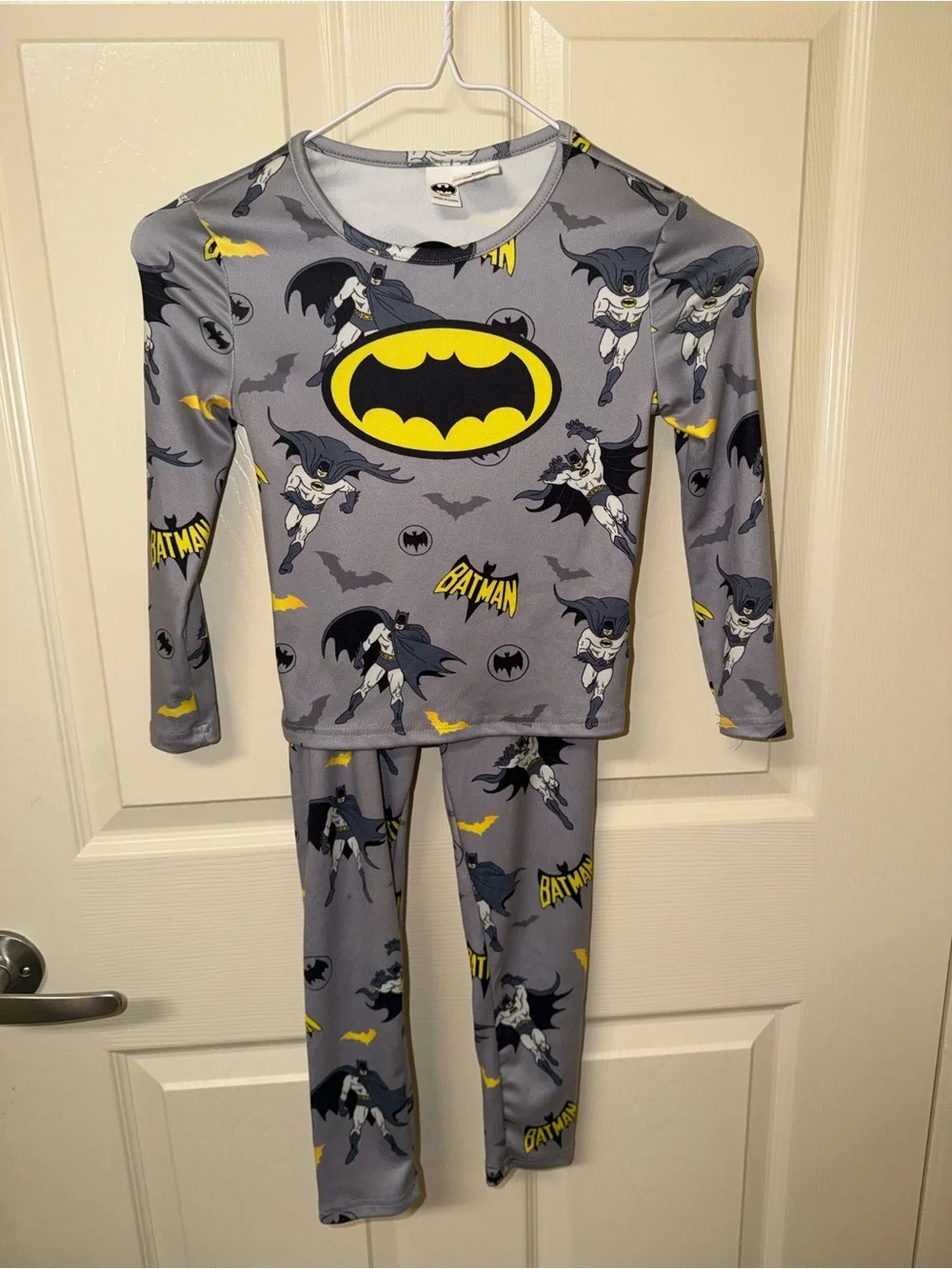 Batman Kids' Grey and Yellow Pajama Set